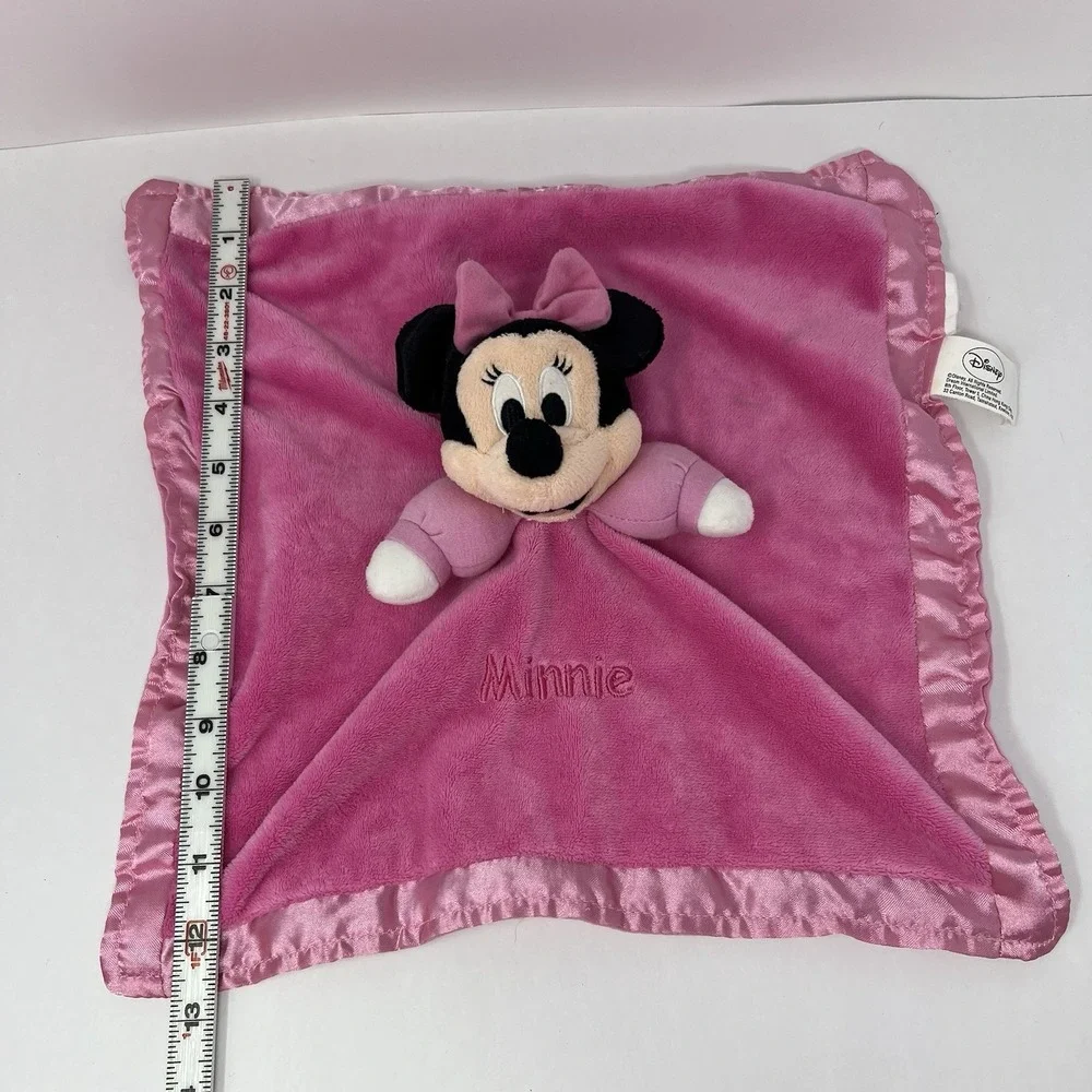 Disney Security Blanket 13x13 Pink Minnie Mouse Rattle Crinkle